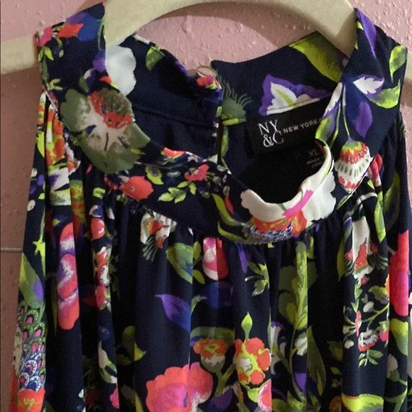 New York &Co Floral Sleeveless Dress size XL - Picture 3 of 14